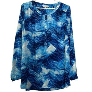 Northern Reflections L women’s‎ blouse pullover blues white
